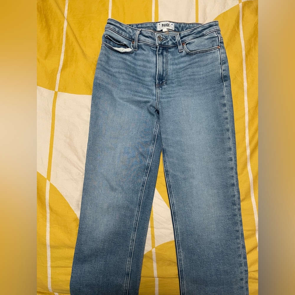 Anthropologie Paige 28” light blue straight jeans